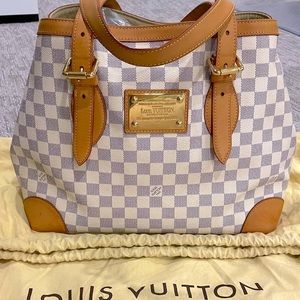 SOLD💫 Auth Louis Vuitton Damier Azur Hampstead MM
